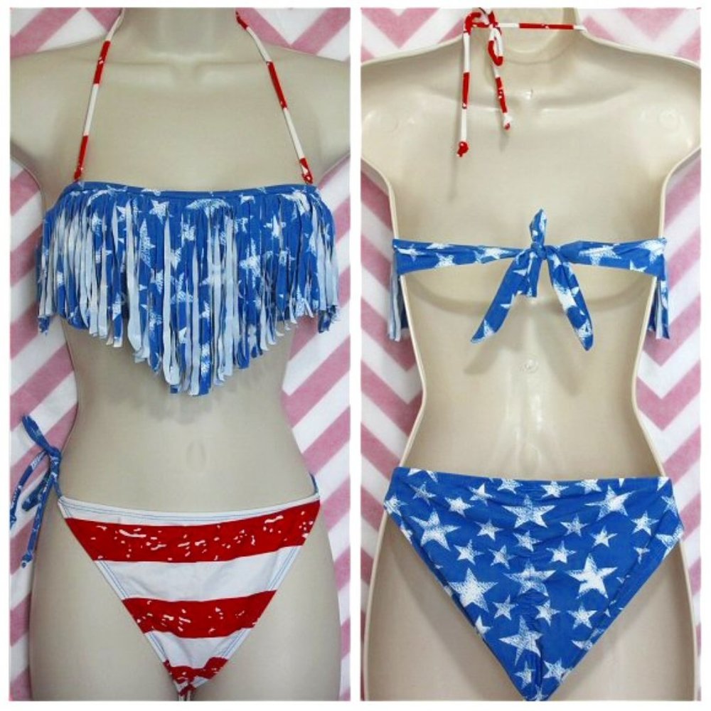 USA Cute & Sexy Fringe Bikini Size M